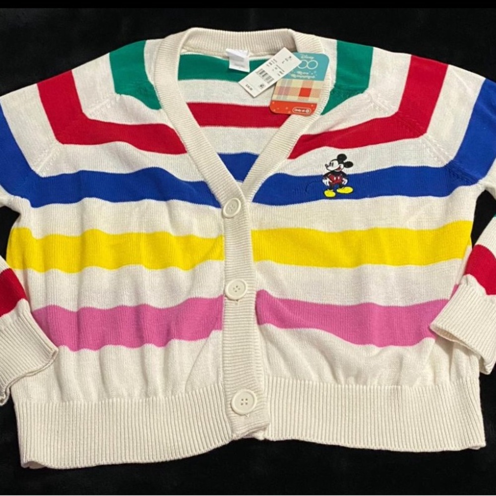 Women’s Brand New Disney 100 Striped Graphic Cardigan
